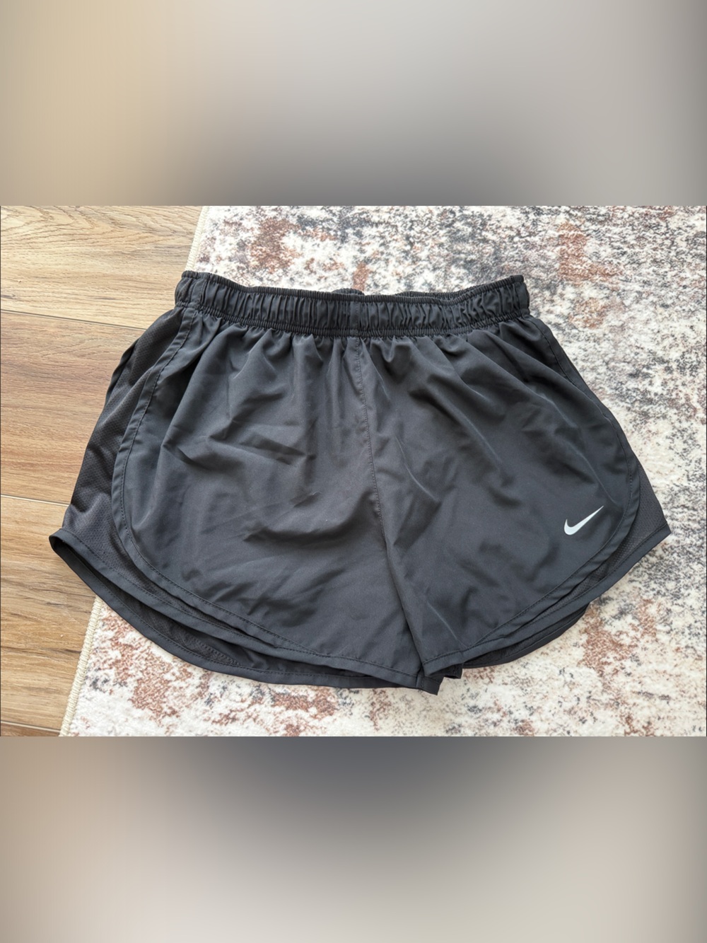 Nike Black Running Shorts with White Swoosh